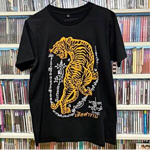 虎(大型,黄色)・護符Tシャツ Lサイズ 新品 ネコポス送料込み