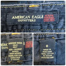 パンツ AMERICAN EAGLE OUTFITTERS アメリカンイーグル コーデュロイ ネイビー 紺 レディース フレア 冬 FE216 / 約W34 全国一律送料520円_画像2