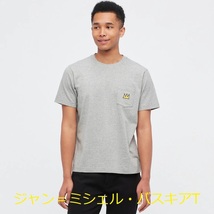 【送料無料】新品●L★ジャン=ミッシェル・バスキア Tシャツ★王冠/ポケット付●グレー/バックデザイン有●Jean-Michel Basquiat●ユニクロ_画像3