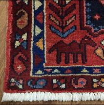 ペルシャ絨毯 ビンテージ トライバルラグ (ユニーク品)No:34115_画像7