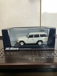 未使用 ハイストーリー 1/43 トヨタ ランドクルーザー 60 ランクル (GX 1989) White ホワイト ミニカー 完成品 模型 角目