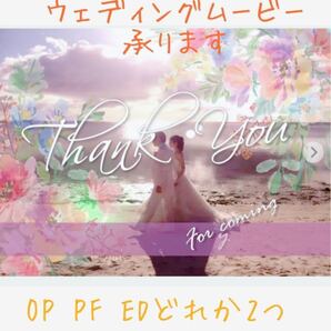 ウェディングムービー 2点セット 結婚式 披露宴 プレ花嫁 オープニング プロフィール エンドロール 映像