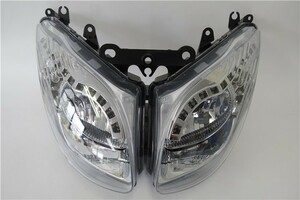 ヘッドライト LED付き TMAX TMAX500 2008-2012 クリア【hl-tmax50008-1】