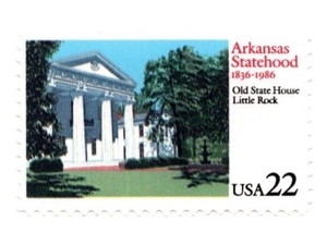 1986年 Arkansas Statehood 記念切手 22セント