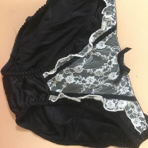 黒レース フリル ショーツ 未使用 mサイズ