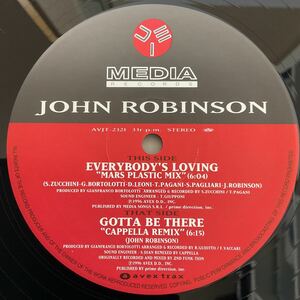 美品 / JOHN ROBINSON / EVERYBODY'S LOVING / GITTA BE THERE / 12inch レコード / AVJT-2321 / 1996 / AVEX