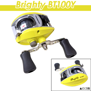 ブライティー BT100B イエロー 3号-50Mナイロン糸付き ベイトリール PRO MARINE