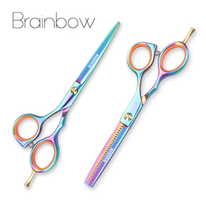  profit Rainbow hair si The -5.5 -inch all 3 kind scissors ..basamisi The - hair cut beauty . cutting 5.5 -inch right hand set 