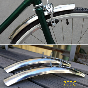  profit 1 set retro bike front rear fender 700C stainless steel mudguard Wingroad bicycle parts 