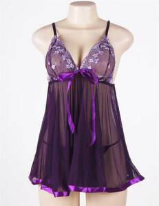 20735 XL size baby doll shorts set sexy Ran Jerry underwear purple 