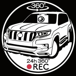 無料車種やカラーリングの変更承ります　トヨタ　ランドクルーザー　プラド　150系　後期　TRD ドライブレコーダー　ドラレコ　ステッカー