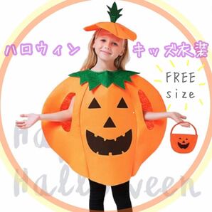 子ども フルーツコスプレ ハロウィン 衣装 パンプキン かぼちゃ 子ども衣装