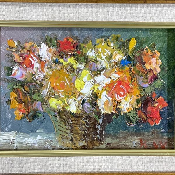 きます ヤフオク! 渡辺ひでき「薔薇」F6 油彩 額装 - f-102 もございま