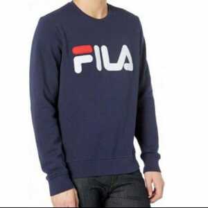 【L】FILA フィラ/クルースウェット/REGOLA SWEATSHIRT/紺