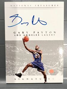 初期直書/40枚限定 Auto 14 Panini 国宝 Gary Payton ゲイリー・ペイトン NBA 直筆 サイン Lakers レイカーズ ジャージ Supersonics 守備王