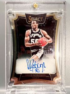 ダイカット/49枚限定 Auto 16 Panini Select David Robinson デビッド・ロビンソン NBA サイン Spurs スパーズ MVP 優勝10All-star バスケ