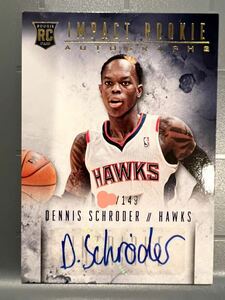 SSP/149 RC Auto 13 Panini Dennis Schroder デニス・シュルーダー NBA ルーキー サイン Hawks ユニフォーム バスケ Lakers レイカーズ