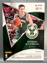 レア選手 Prizm 直書/99枚限定 Auto 19 Panini Ersan Ilyasova エルサン・イルヤソバ NBA サイン Jazz Bucks バックス バスケ トルコ代表_画像2