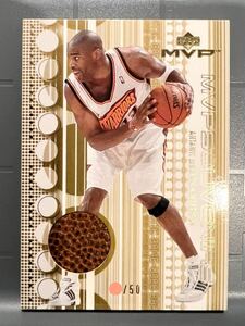 激レア金/50 Gold Ball 00-01 UD MVP Antawn Jamison アントワン・ジェイミソン NBA 実使用 ボール All-star バスケ Warriors ウォリアーズ