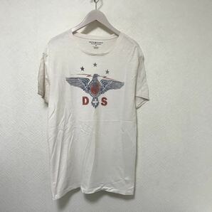 本物デニムアンドサプライDENIM&SUPPLYラルフローレンコットンプリント半袖TシャツメンズサーフアメカジミリタリービジネスM白ホワイトの画像1