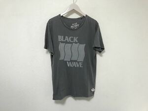 本物ティーシーエスエスTCSSコットンダメージ加工プリント半袖Tシャツメンズサーフアメカジミリタリーストリート黒ブラックグレーM