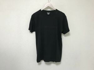 本物ダナキャランニューヨークDKNYコットンロゴプリント半袖Tシャツメンズサーフアメカジミリタリービジネススーツ黒ブラックMアメリカ製