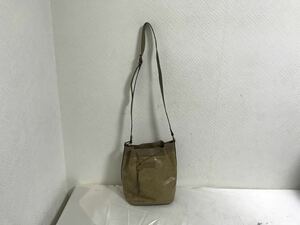  genuine article Lancel LANCEL original leather PVC Logo pattern pouch type shoulder business bag pochette body back lady's men's tea Brown Italy made 