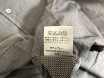 本物アングレーANGLAISコットン柄ドレス長袖シャツメンズビジネススーツ日本製41M日本製グレー_画像6