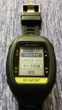 ユピテル ATLASPORT 腕時計型　ゴルフナビAGN WATCH 中古　美品　YUPITERU 黒　ゴルフウォッチ_画像1