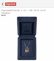 Supreme 新品Jacob&Co 14K Gold Lock Pendantシュプリーム ジェイコブ_画像2