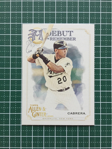 ★TOPPS MLB 2020 ALLEN & GINTER #DTR-2 MIGUEL CABRERA［FLORIDA MARLINS］インサートカード「A DEBUT TO REMEMBER」★