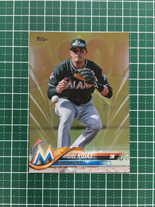 ★TOPPS MLB 2018 SERIES 2 #362 MIGUEL ROJAS［MIAMI MARLINS］ベースカード 2018枚限定 GOLD パラレル版 18★