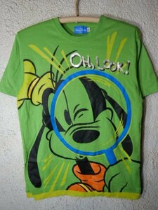 ｎ8063　Disney　東京　ディズニー　リゾート　半袖　tシャツ　グーフィー　デザイン　虫メガネ　人気　送料格安