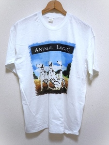 1989年 ビンテージ ANIMAL LOGIC バンドTシャツ ポリス スチュワート・コープランド USA製 半袖 5050製 デッドストック FM KBCO 犬 XL46-48