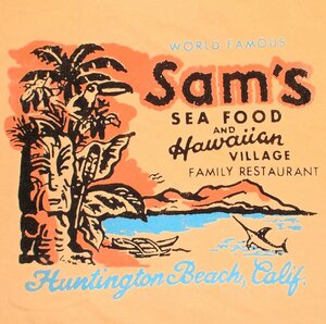 ★サムズ シーフード Tシャツ Sam's Seafood MATCHBOOK ART - L 正規品 ティキ バー カクテル マグ カルチャー hawaiiana ハワイ