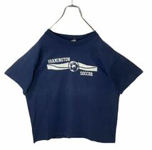 希少！USA製SCREEN STARS シンプルサッカープリントTシャツXL_画像2