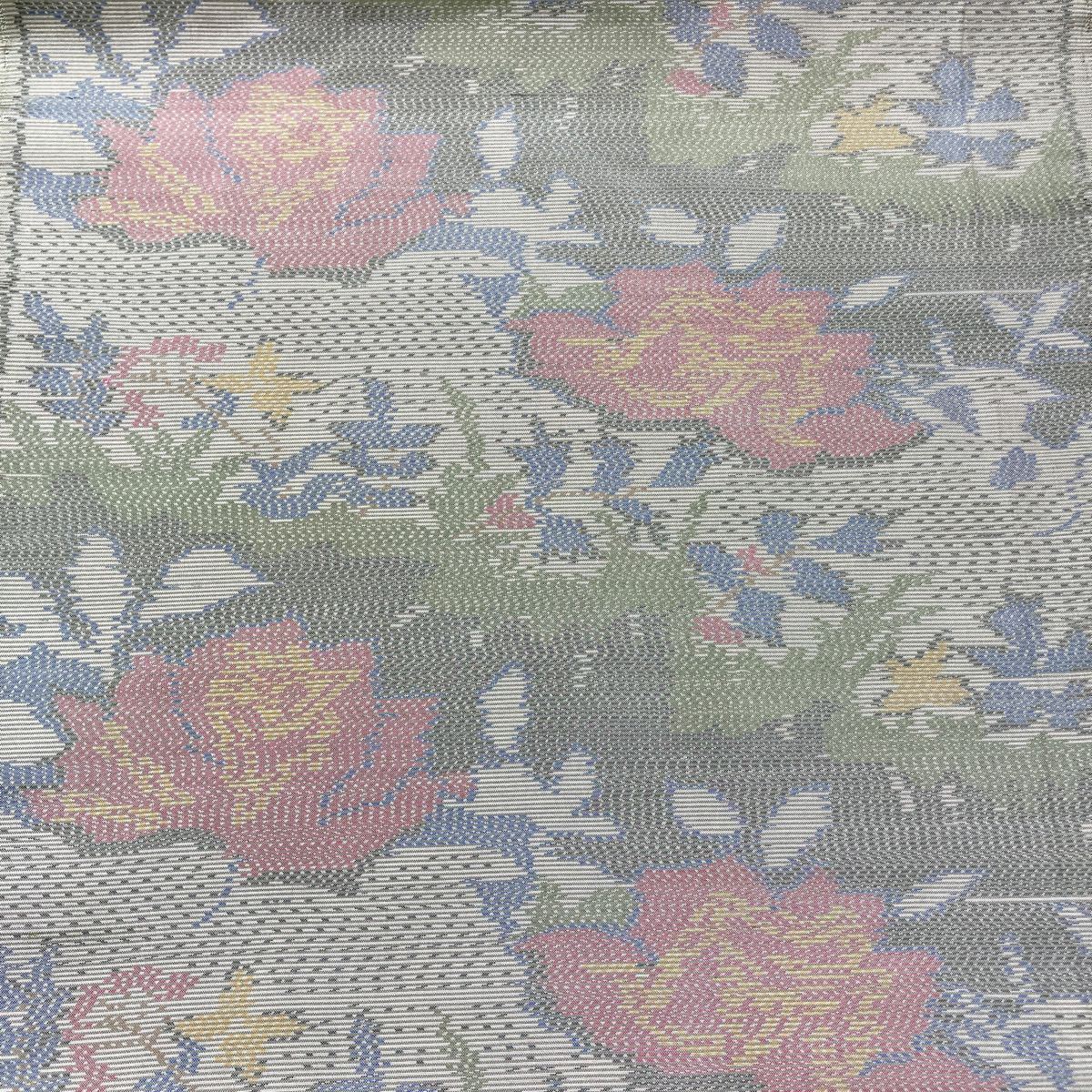 最大78%OFFクーポン 203mt37極上逸品 最高級 本場大島紬 竹かご 花菱