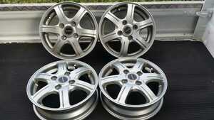 美品　BALMINUM　13×4J＋45　PCD100　4穴　アルミホイール　軽自動車全般　軽トラ　軽バン　夏用　冬用　スタッドレス　ラジアル　JWL-T