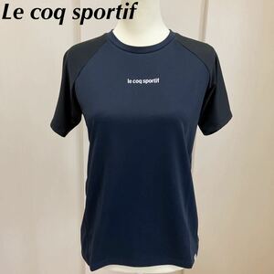 Le coq sportif テニスウェア　レディース　サイズ L半袖Tシャツ トレーニングウェア　新品未使用品　タグ付き　定価5390円　ネイビー