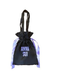 【CU】アナ スイ ANNA SUI GIFT BAG Sサイズ　バッグ　ブラックパープルリボン　ANNASUI-GIFTBAG-S エコギフトショッパー【新品/正規品】