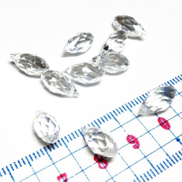 アクセサリー パーツ ハンドメイド ガラスビーズ ドロップ オーロラ 10個