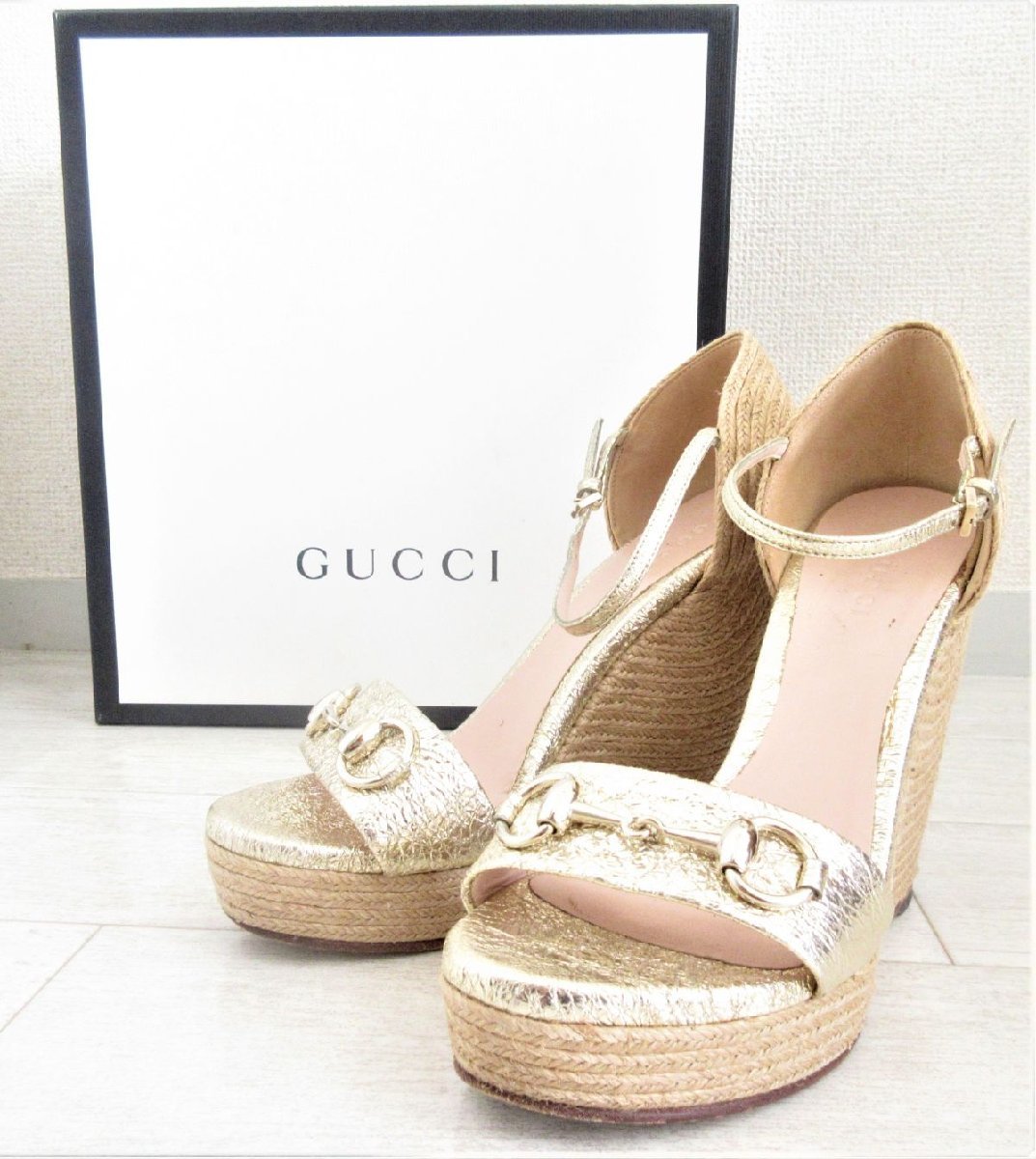 ください ☆GUCCI・レザー エスパ サンダル(36) ug9aB-m86975997624