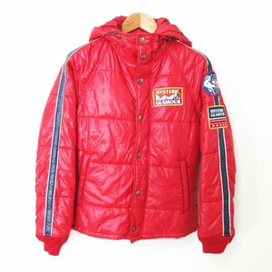 美品 HYSTERIC GLAMOUR ヒステリックグラマー ナイロン PRIMALOFT プリマロフト ワッペン 中綿 ジャケット ブルゾン F 赤 レッド