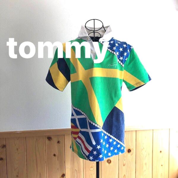 【希少90’s ヴィンテージ】TOMMY HILFIGER トミーヒルフィガー マルチカラー ポロシャツ