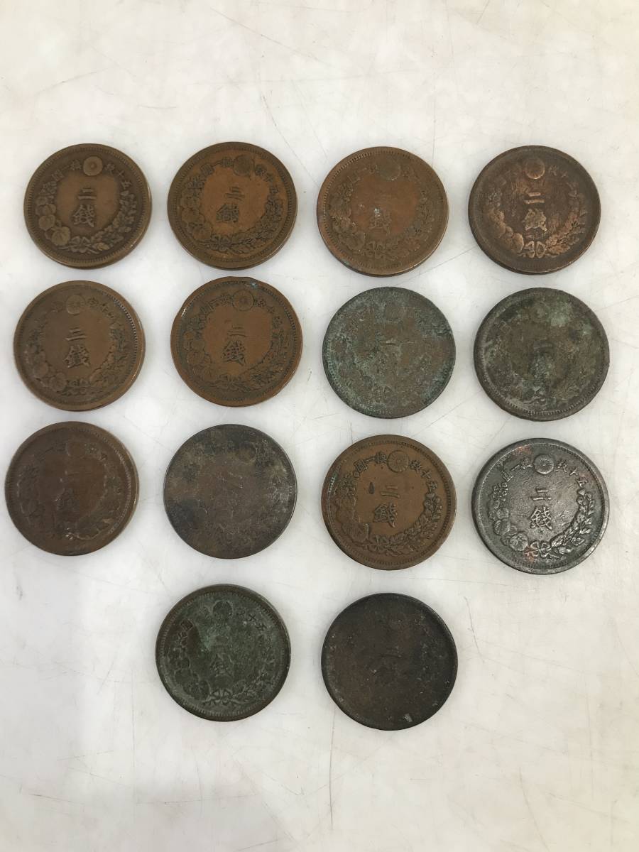 2銭銅貨 2-M17-25 硬貨 貨幣 銅貨 古銭 最新の激安 品 www