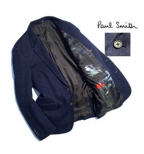  beautiful goods [L2]Paul Smith Paul Smith tailored jacket L2 total lining wool cotton autumn winter [ regular price 5 ten thousand ] beautiful Silhouette men's navy 