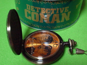  редкий товар дизайн DETECTIVE CONAN KEIJI&KARUHA.. часы жестяная банка с футляром 