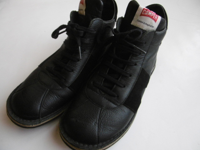 カンペール ハラコ 黒 36 靴 フラットシューズ/バレエシューズ www