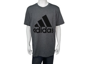  adidas アディダス メンズ 半袖Tシャツ ロゴ トップス グレー BP7453G-Gray-2XL