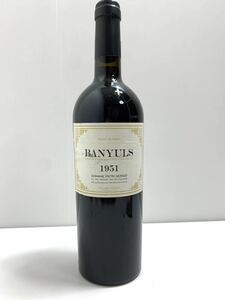 1951年ヴィンテージ　バニュルス　BANYULS フランス赤ワイン750ml17% オールドワイン●